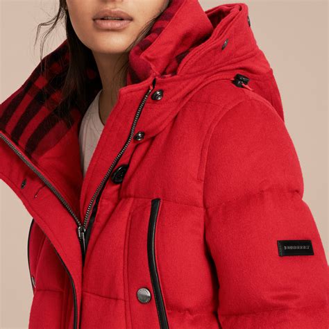 burberry daunenmantel rot|burberry cashmere jacket.